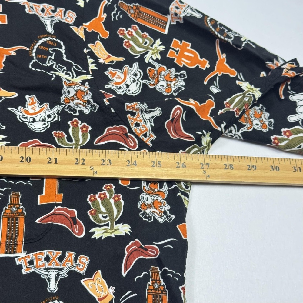 Reyn Spooner Texas‎ Longhorns Shirt Mens 2XL Black NCAA Baseball Rayon Aloha - Picture 7 of 10